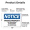 Signmission Private Property No Trespassing No Soliciting OSHA Notice Sign, Plastic, 10in W x 7in L, 2PK OS-2PACK-NS-P-710-L-17848 - alternate 3